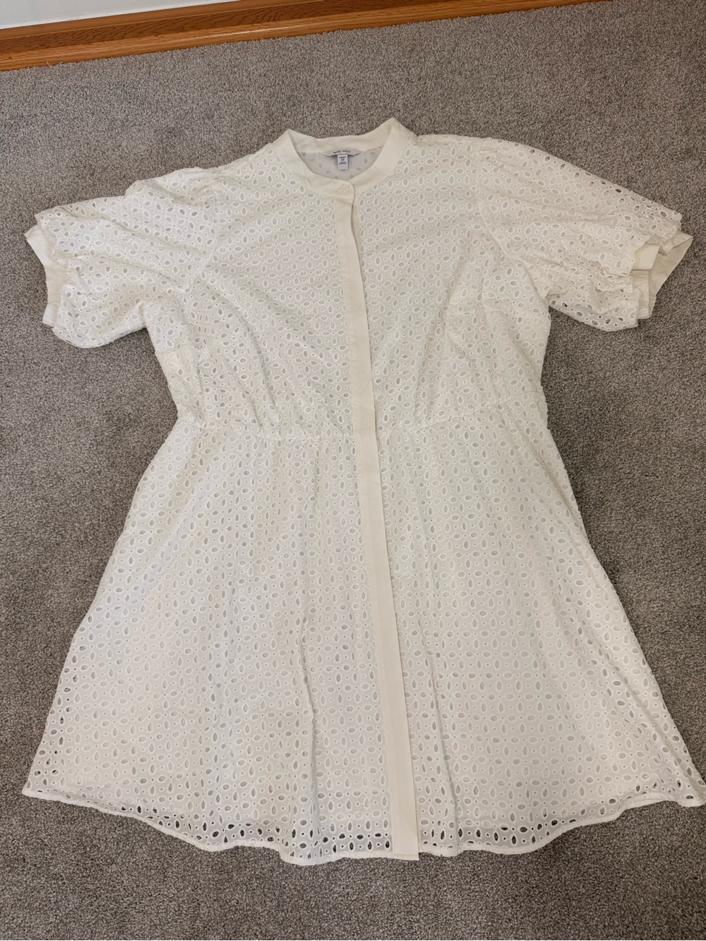Nine West White Eyelet Midi Dress - Picture 7 of 12